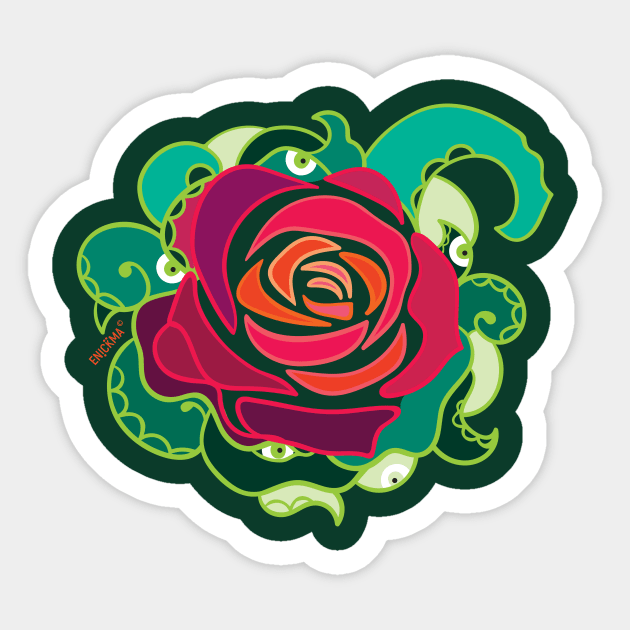 Flower tentacles Sticker by Enickma